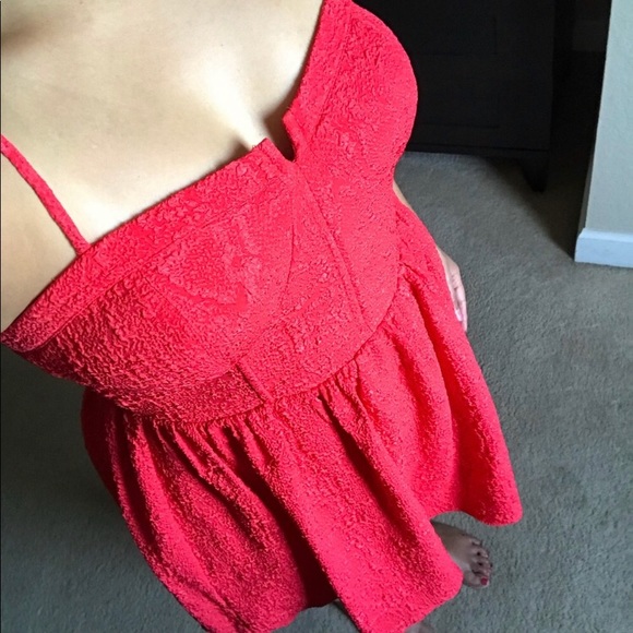 BAR III Coral Fit and Flare Dress - Picture 2 of 8